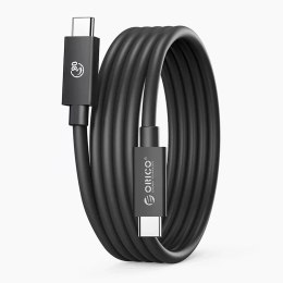 Kabel przewód USB-C USB4 Thunderbolt5 80Gbps 240W 1m - czarny