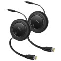 Kabel przewód zwijany USB-C 100W 2m czarny - 2 szt.