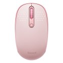Myszka bezprzewodowa 3 tryby łączności 2.4GHz Bluetooth 3.0 5.0 F01B - różowa