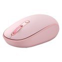 Myszka bezprzewodowa 3 tryby łączności 2.4GHz Bluetooth 3.0 5.0 F01B - różowa