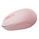 Myszka bezprzewodowa 3 tryby łączności 2.4GHz Bluetooth 3.0 5.0 F01B - różowa