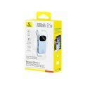 Powerbank 20000mAh z wyświetlaczem wbudowanymi kablami EnerFill FC31 22.5W - niebieski