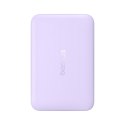Powerbank indukcyjny 10000mAh 22.5W MagSafe z kablem USB-C 20V/3A 0.3m - fioletowy