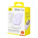 Powerbank indukcyjny 10000mAh 22.5W MagSafe z kablem USB-C 20V/3A 0.3m - fioletowy