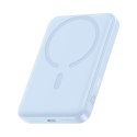 Powerbank indukcyjny 10000mAh 22.5W MagSafe z kablem USB-C 20V/3A 0.3m - niebieski