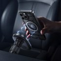 Uchwyt magnetyczny z ładowarką indukcyjną do smartfona na kratkę nawiewu Qi2- czarny