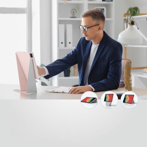 Etui ochronne z podstawką na iPad Air M3 11'' - różowe