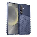 Etui silikonowe pancerny pokrowiec do Samsung Galaxy S25+ Thunder Case - niebieski