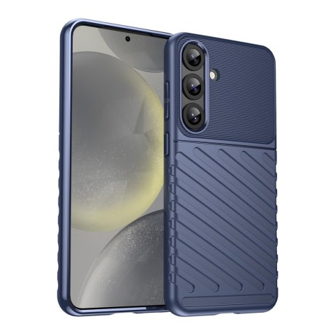 Etui silikonowe pancerny pokrowiec do Samsung Galaxy S25+ Thunder Case - niebieski