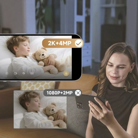 Kamera wewnętrzna do monitoringu 2K IR Wi-Fi Bluetooth - biała