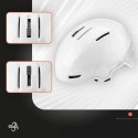 Kask narciarski snowboardowy z nausznikami rozmiar M - biały