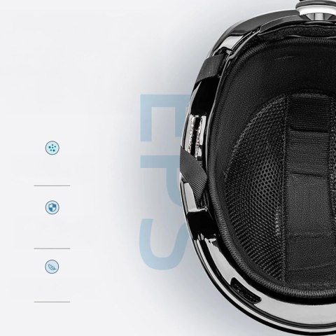 Kask narciarski snowboardowy z nausznikami rozmiar M - czarny