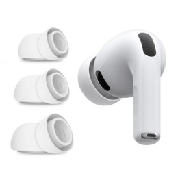 Nakładki na słuchawki AirPods Pro 3 w rozmiarach S / M / L białe - 6 szt.