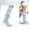 Skarpetki narciarskie rozmiar 43-48 L/XL - fioletowo-zielone