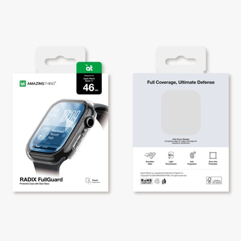 Szkło ochronne z etui na Apple Watch Series 11 46 mm Radix - przezroczyste