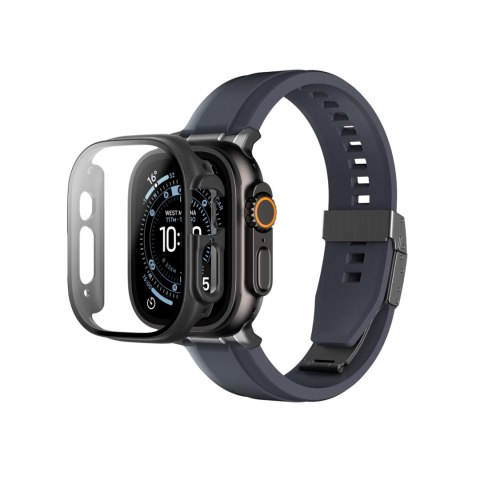 Szkło ochronne z etui na Apple Watch UItra 3 49 mm Radix - czarne