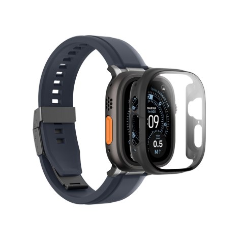 Szkło ochronne z etui na Apple Watch UItra 3 49 mm Radix - czarne
