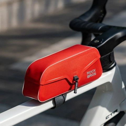 Torba rowerowa na ramę wodoodporna z magnetycznym zapięciem 0.9L - czerwona