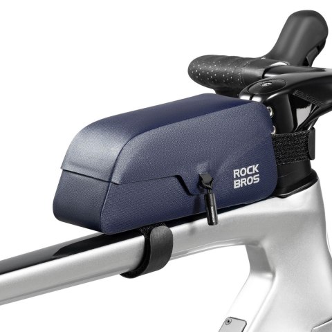 Torba rowerowa na ramę wodoodporna z magnetycznym zapięciem 0.9L - niebieska