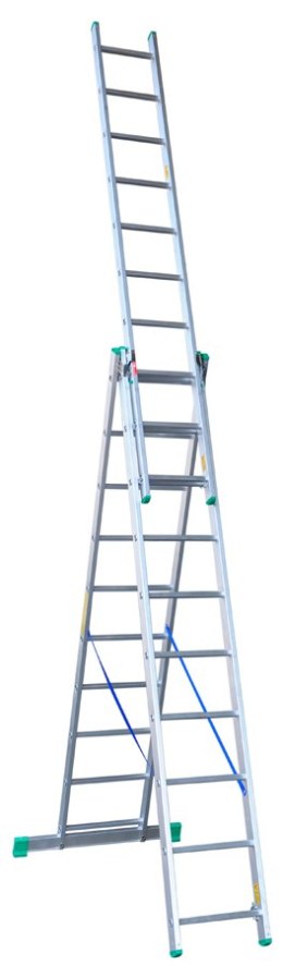 DRABINA ALUMINIOWA 3-ELEMENTOWA 675CM 10+10+10 SZCZEBLI DRABEX