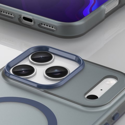 Etui case na iPhone 17 Pro Max Magnetic Abrasive MagSafe - matowe niebieskie