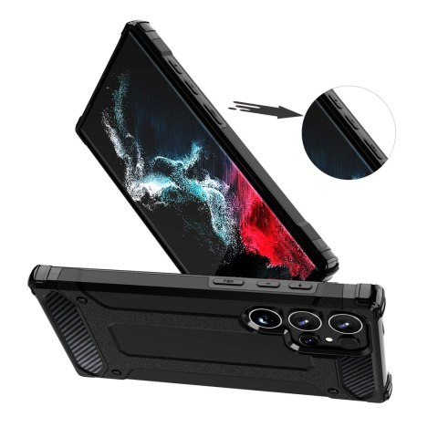 Etui pancerny hybrydowy pokrowiec na Samsung Galaxy S25 Ultra Hybrid Armor - czarny