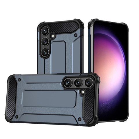 Etui pokrowiec do Samsung Galaxy S25+ Hybrid Armor - niebieski