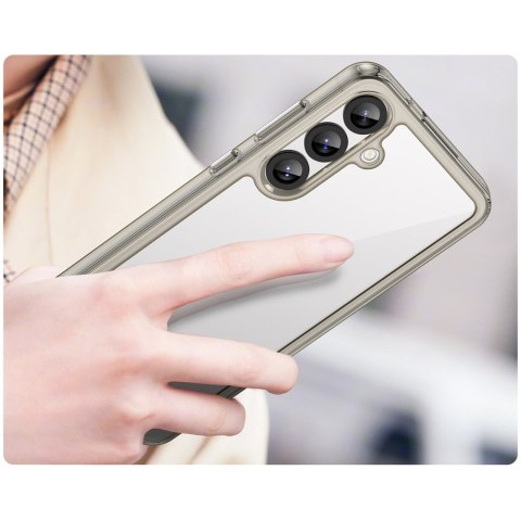 Etui pokrowiec z elastyczną ramką do Samsung Galaxy A36 Outer Space Case - przezroczysto czarny