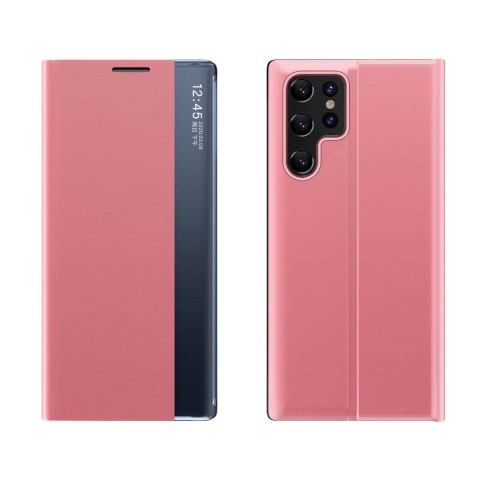 Etui pokrowiec z klapką i podstawką do Samsung Galaxy S24 FE New Sleep Case - różowy