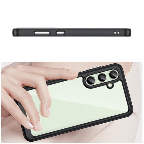 Etui silikonowe z żelową ramką do Samsung Galaxy S24 FE Outer Space Case - czarny