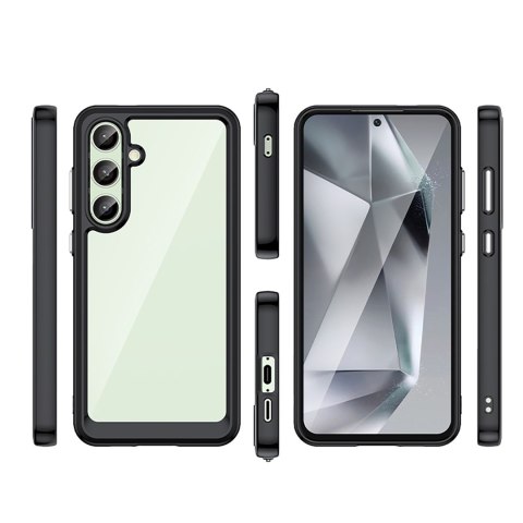 Etui silikonowe z żelową ramką do Samsung Galaxy S24 FE Outer Space Case - czarny