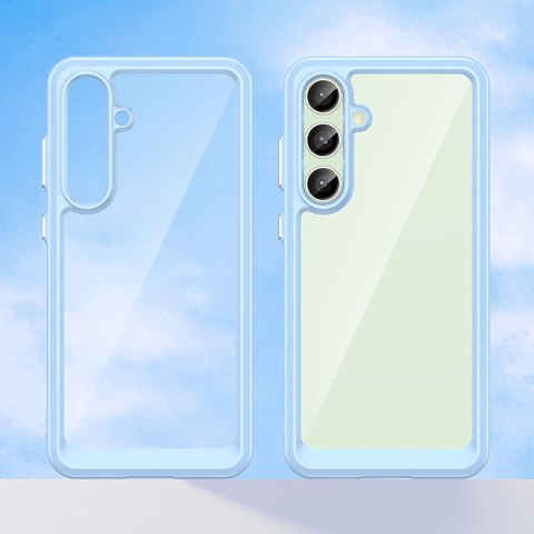 Etui silikonowe z żelową ramką do Samsung Galaxy S24 FE Outer Space Case - niebieski