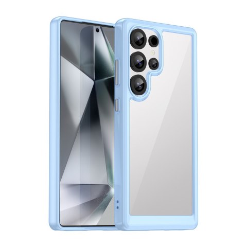 Etui silikonowe z żelową ramką do Samsung Galaxy S25 Ultra Outer Space Case - niebieski