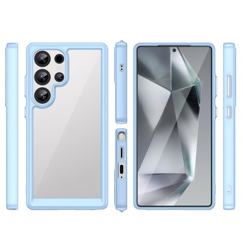 Etui silikonowe z żelową ramką do Samsung Galaxy S25 Ultra Outer Space Case - niebieski