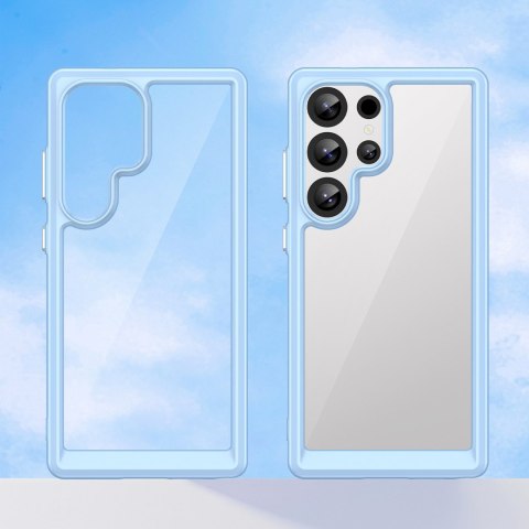 Etui silikonowe z żelową ramką do Samsung Galaxy S25 Ultra Outer Space Case - niebieski