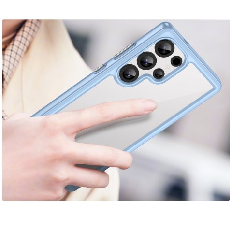 Etui silikonowe z żelową ramką do Samsung Galaxy S25 Ultra Outer Space Case - niebieski
