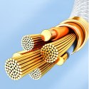 Kabel przewód w oplocie USB-C - iPhone Lightning 30W 1m - biały