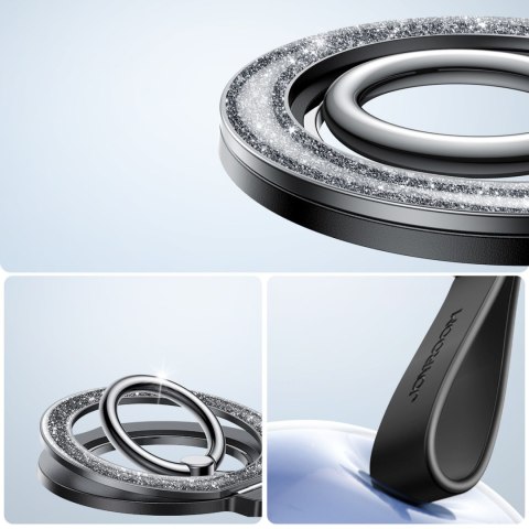 Uchwyt ring magnetyczny do telefonu - czarny