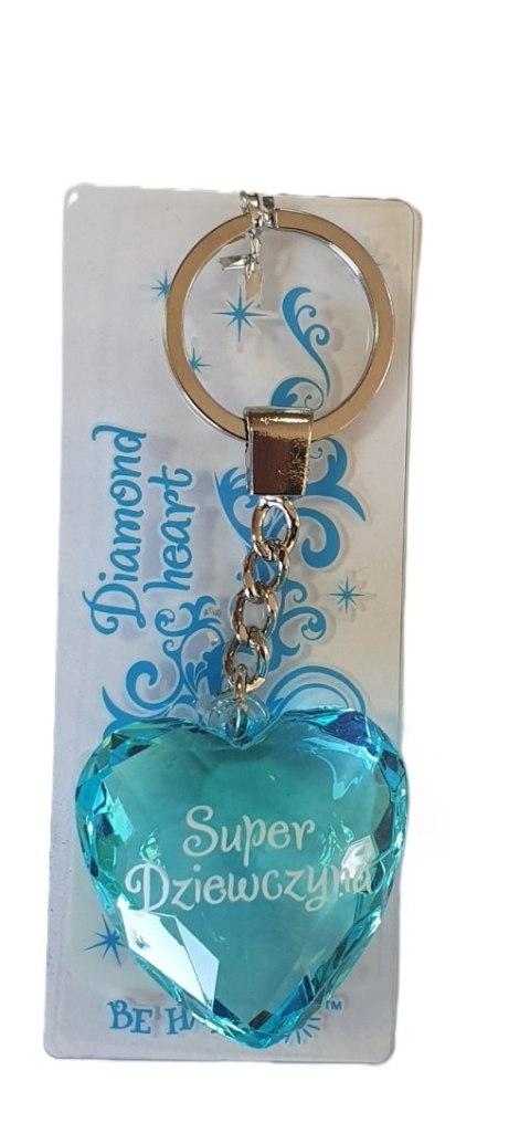 Brelok serce diamentowe Super Dziewczyna
