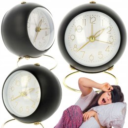 Budzik zegar na złotej podstawce tradycyjny retro elegancki O10 PID5073