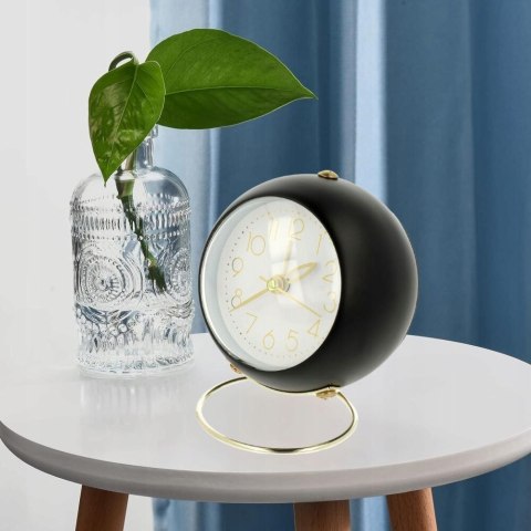 Budzik zegar na złotej podstawce tradycyjny retro elegancki O10 PID5073