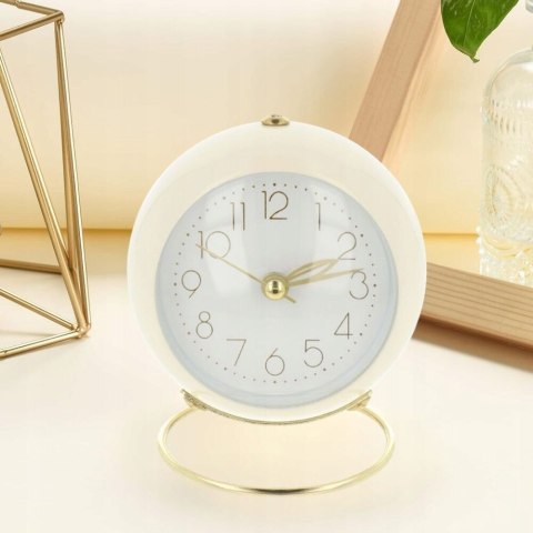 Budzik zegar na złotej podstawce tradycyjny retro elegancki O10 PID5073