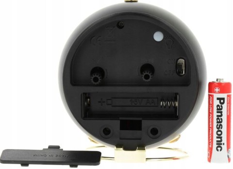 Budzik zegar na złotej podstawce tradycyjny retro elegancki O10 PID5073