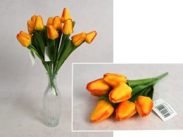 Bukiet tulipan wys.33cm 7 kwiatów 5 x 4cm POMARAŃCZOWY HSF-201A