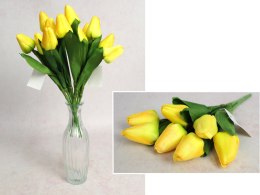 Bukiet tulipan wys.33cm 7 kwiatów 5 x 4cm ŻÓŁTY HSF-201B