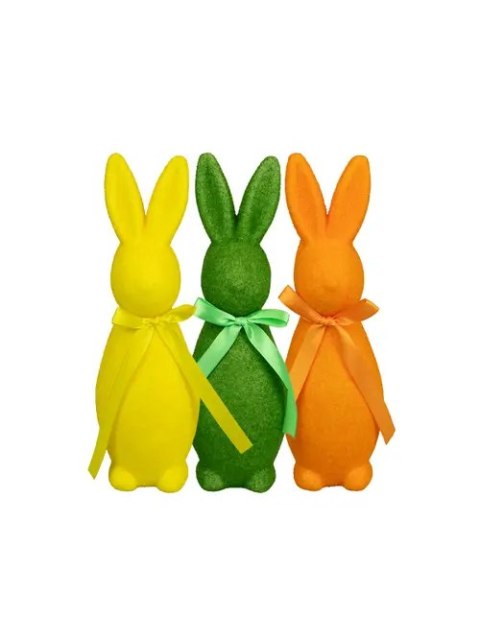 Duży zając flokowany 30cm WN8877