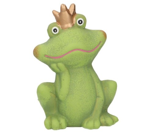 Figurka ceramiczna żaba z koroną 11,5x7,5x17cm