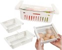 Organizer szuflada do lodówki na żywność rozsuwana półka pojemnik biały V2 PID1693