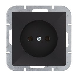 PERŁA GNIAZDO POJEDYNCZE P/T B/U CZARNY MAT ABEX