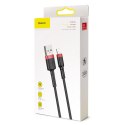 Wytrzymały nylonowy kabel przewód USB Iphone Lightning QC3.0 2A 3M czarno-czerwony